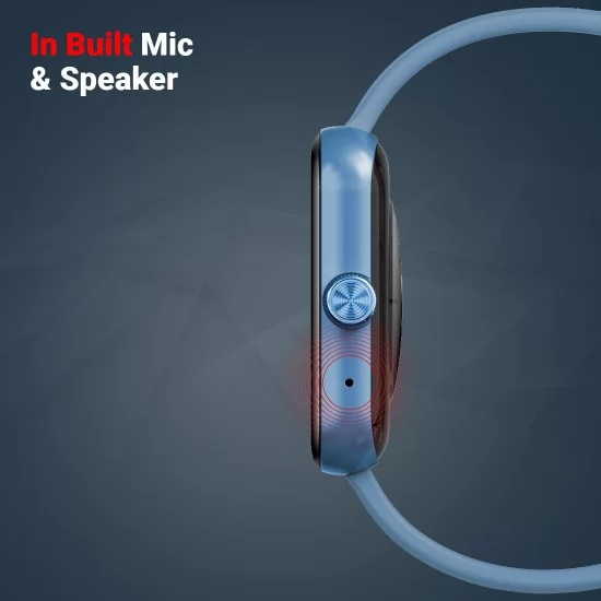  Fire-Boltt AI 1.7 inch BT Calling, Voice Assistant Smartwatch (Blue Strap, Free Size)