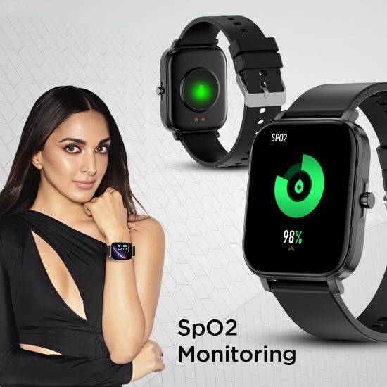  Fire-Boltt Epic with1.69" 2.5D Curved Glass,SPO2, Heart Rate tracking Smartwatch (Black Strap, Free Size)