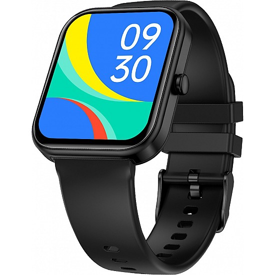  Fire-Boltt Wonder 1.8 Bluetooth Calling Smart Watch with AI Voice Assistant (Black Strap, Free Size)