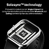  Fitshot Connect 1.85inch CosmicDisplay, Bluetooth Calling & SoloSync Technology Smartwatch (Black Strap, Regular)