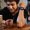  Fitshot Connect 1.85inch CosmicDisplay, Bluetooth Calling & SoloSync Technology Smartwatch (Black Strap, Regular)