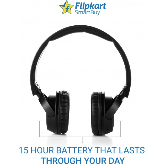  Flipkart SmartBuy BassMoverz 18LY30BK Bluetooth Headset  (Black, On the Ear)