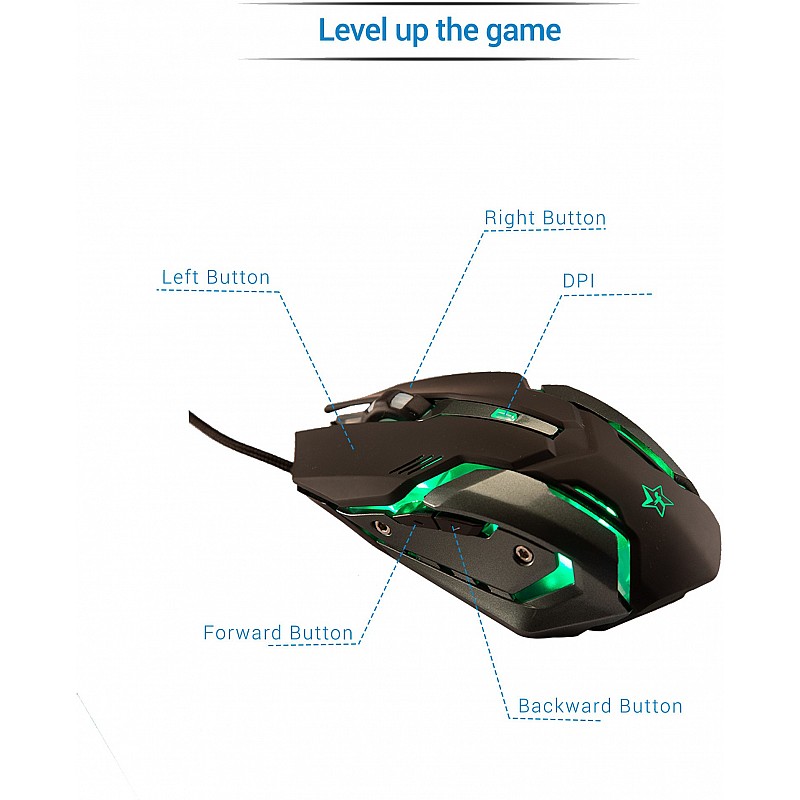 Flipkart SmartBuy Dash Series G40 Gaming Mouse (USB 2.0, Black)