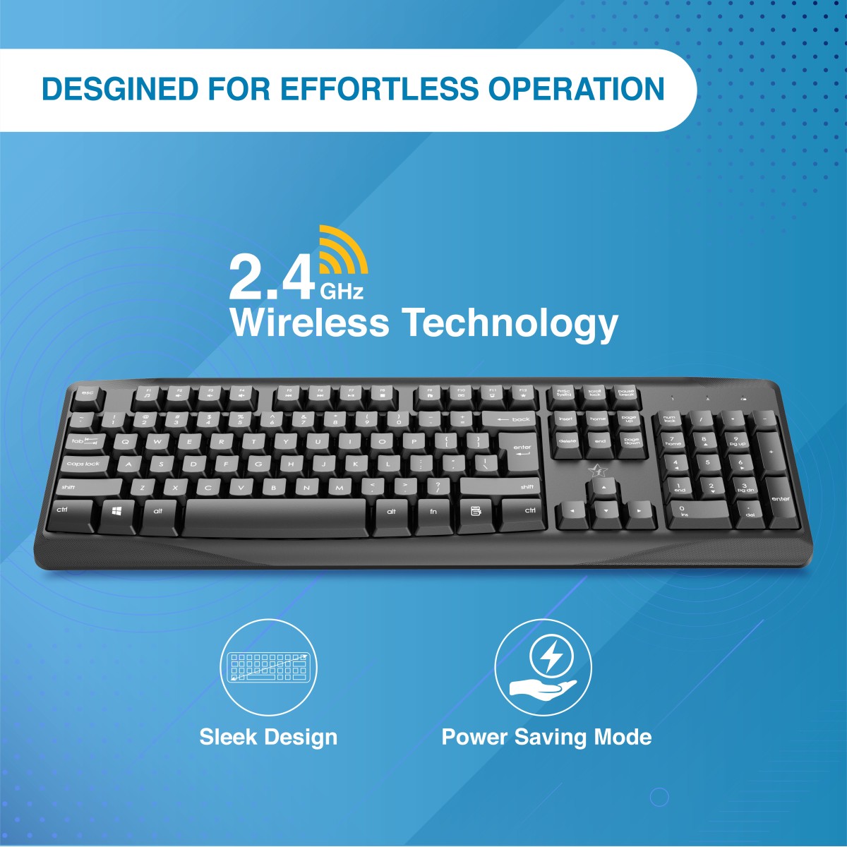 Flipkart SmartBuy IG9100, Keyboard & Mouse Combo- Wireless Multi-device Keyboard (Black)