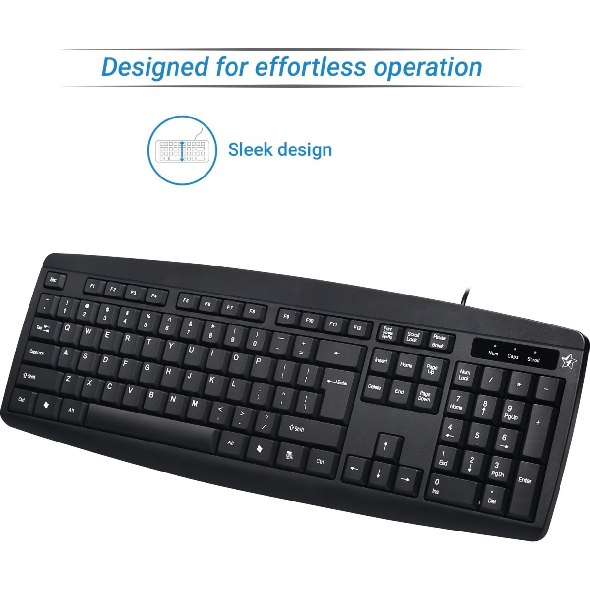 Flipkart SmartBuy K3136 Wired USB Desktop Keyboard (Black)