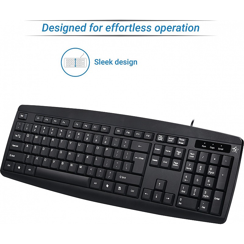  Flipkart SmartBuy K3136 Wired USB Desktop Keyboard (Black)