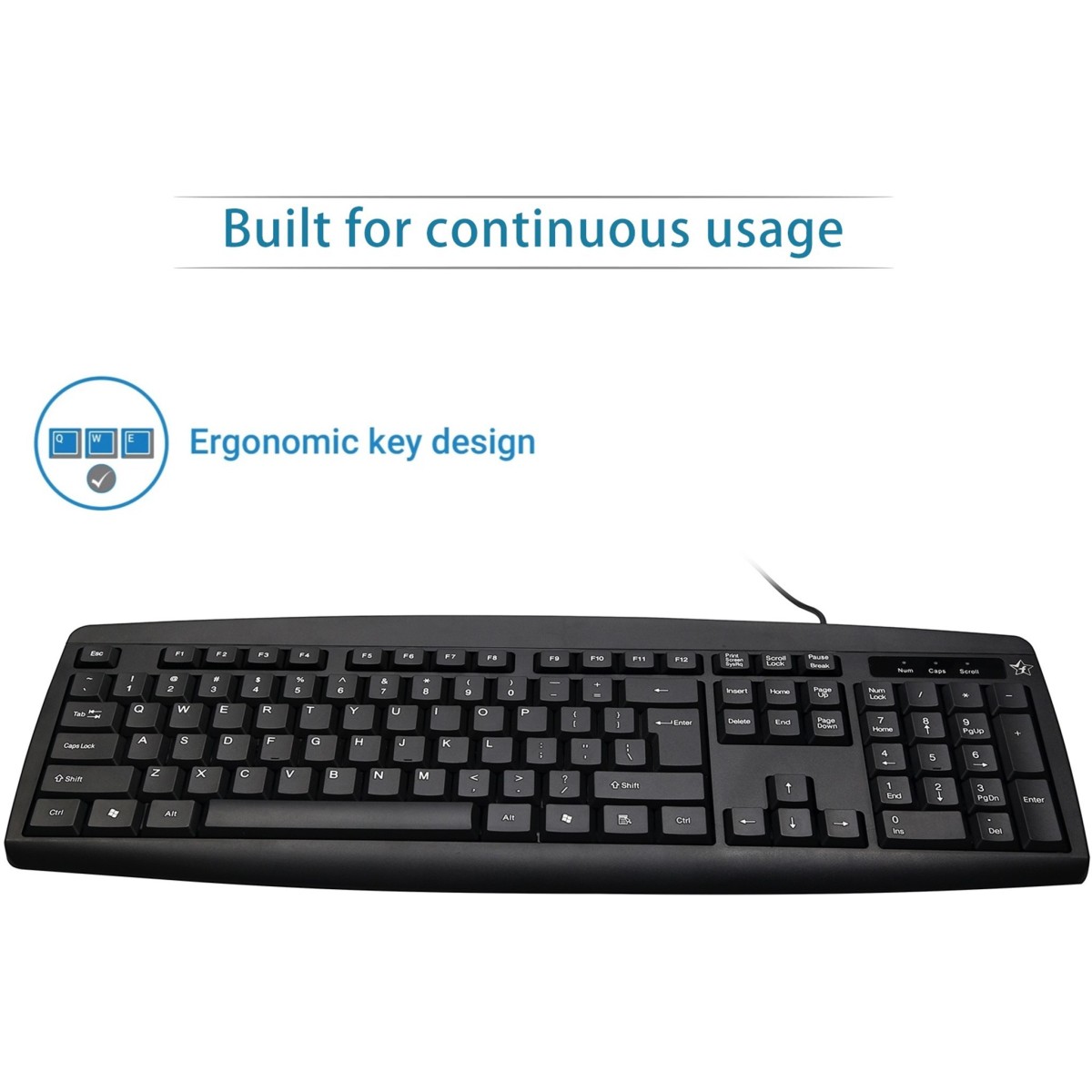 Flipkart SmartBuy K3136 Wired USB Desktop Keyboard (Black)