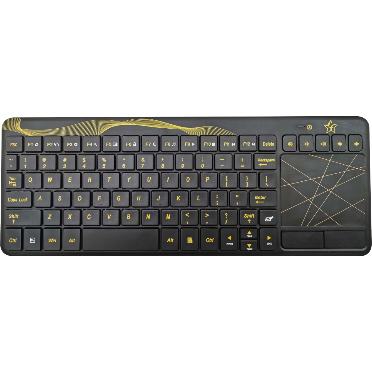 Flipkart SmartBuy KG3618- Keyboard with Touchpad | Wireless Multi-device Keyboard  (Black)  Flipkart SmartBuy KG3618- Keyboard with Touchpad | Wireless Multi-device Keyboard  (Black)