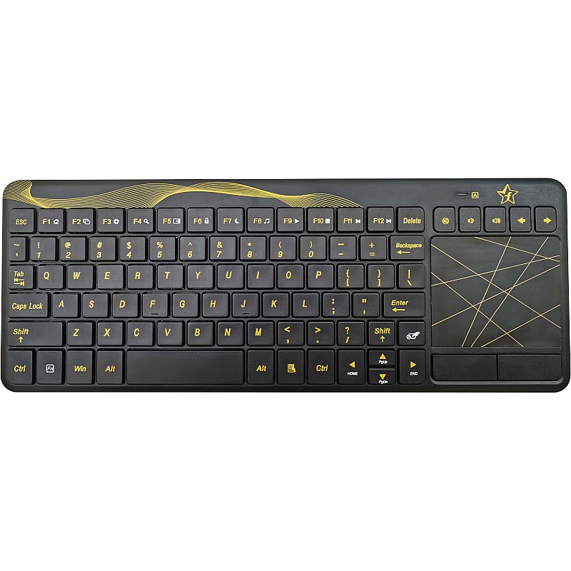  Flipkart SmartBuy KG3618- Keyboard with Touchpad | Wireless Multi-device Keyboard  (Black)