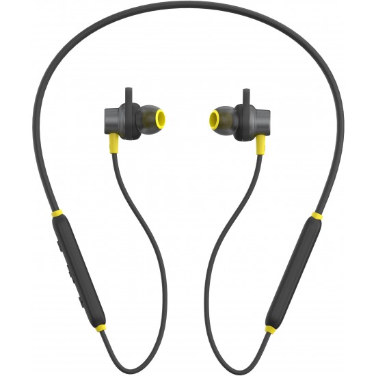  INFINITY by HARMAN Glide N120 Neckband with Advanced 12mm Drivers Dual Equalizer IPX5 Sweatproof Bluetooth Headset Black Yellow In the Ear