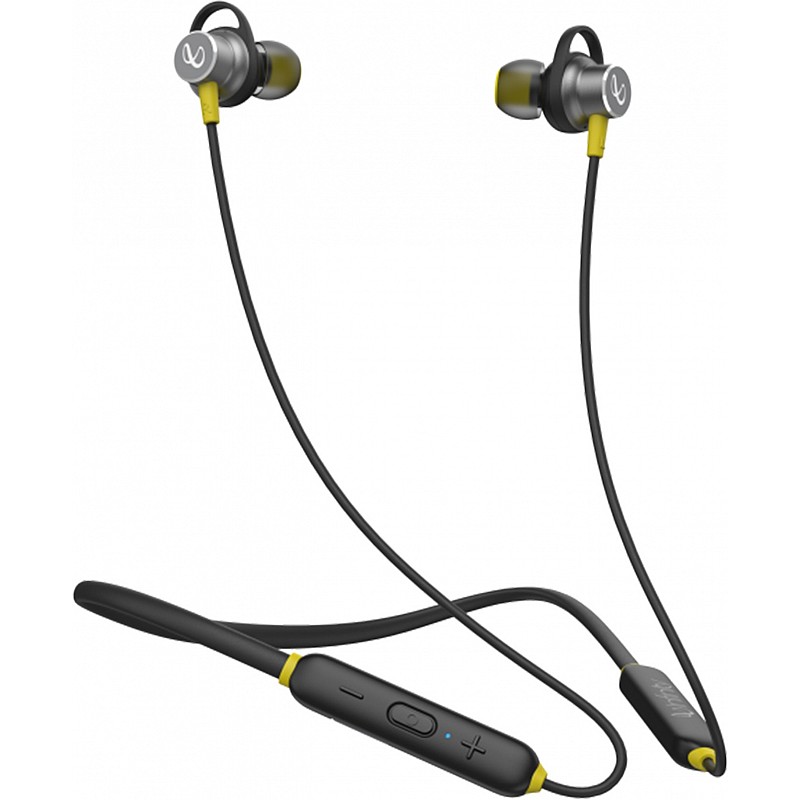  INFINITY by HARMAN Glide N120 Neckband with Advanced 12mm Drivers Dual Equalizer IPX5 Sweatproof Bluetooth Headset Black Yellow In the Ear