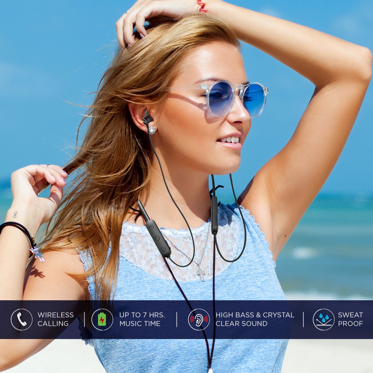 Intex BT MUSIQUE Pro Bluetooth Headset (Black, In the Ear)