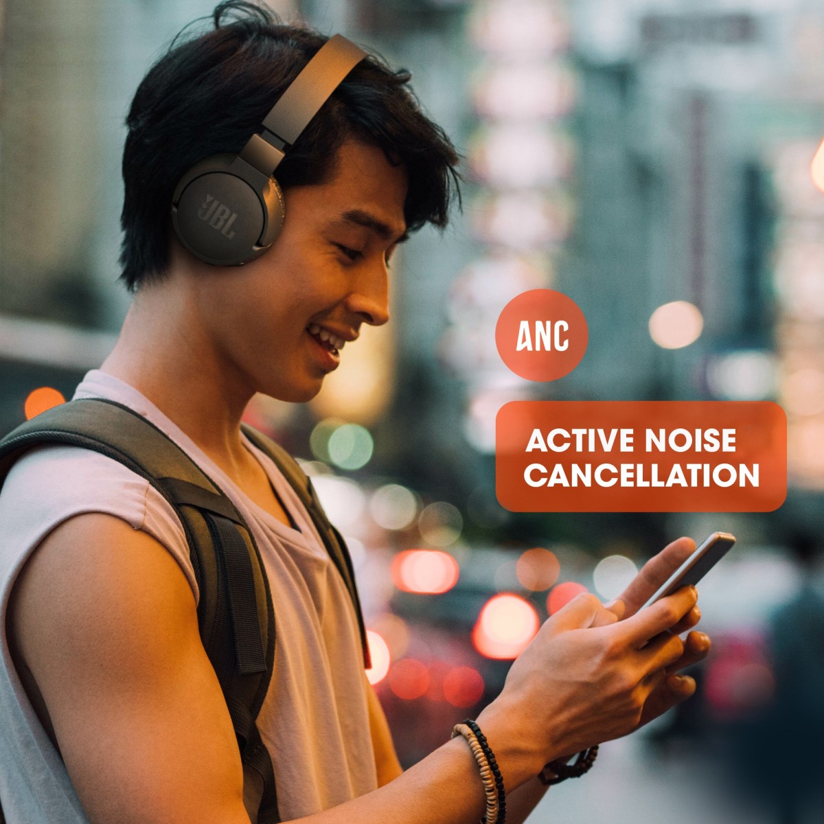 JBL Tune 660NC with 55 Hours of Battery Life and Active Noise Cancelling Bluetooth Headset Black On the Ear