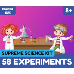  Little Olive Newton Box 58 Science Experiment Kit Toys for Boys and Girls Aged 8+ years. (Blue)