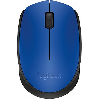  Logitech M171 Optical Tracking, Ambidextrous Wireless Optical Mouse (2.4GHz Wireless, Black, Blue)