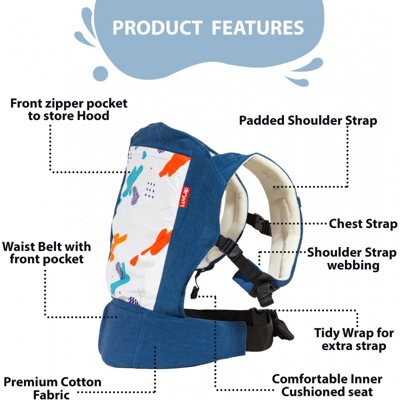 LuvLap Adore Baby Carrier with 3 carry positions, for 6 to 24 months, Baby Carrier