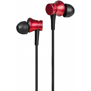 Mi Basic Wired Headset with Mic (Red, In the Ear)