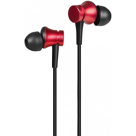 Mi Basic Wired Headset with Mic (Red, In the Ear)