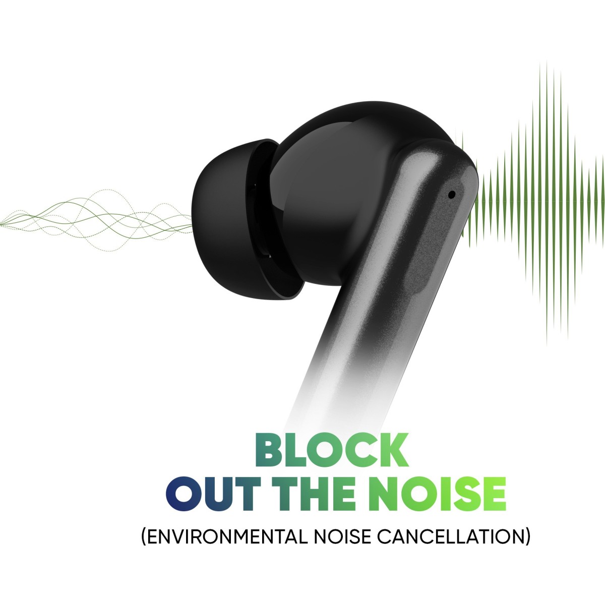 Mivi DuoPods F70 ENC with Quad Mic, 50+ Hrs Playtime Made in India Powerful Bass Bluetooth Headset (Black, True Wireless)