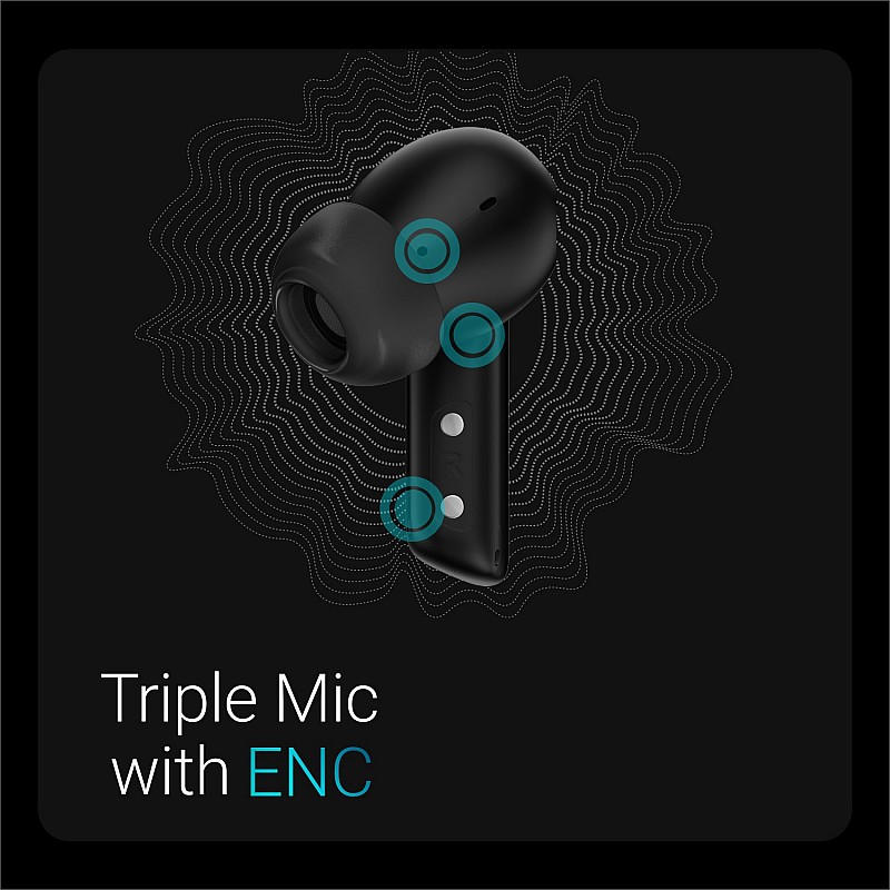 Noise Air Buds Pro 2 with 25 Hours Playtime, 40dB ANC, Triple Mic with ENC (Charcoal Black, True Wireless)