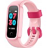 Noise Champ Smart Band for Kids with 7 Alarms Brush Teeth, Study Time & More,(Pink Strap)