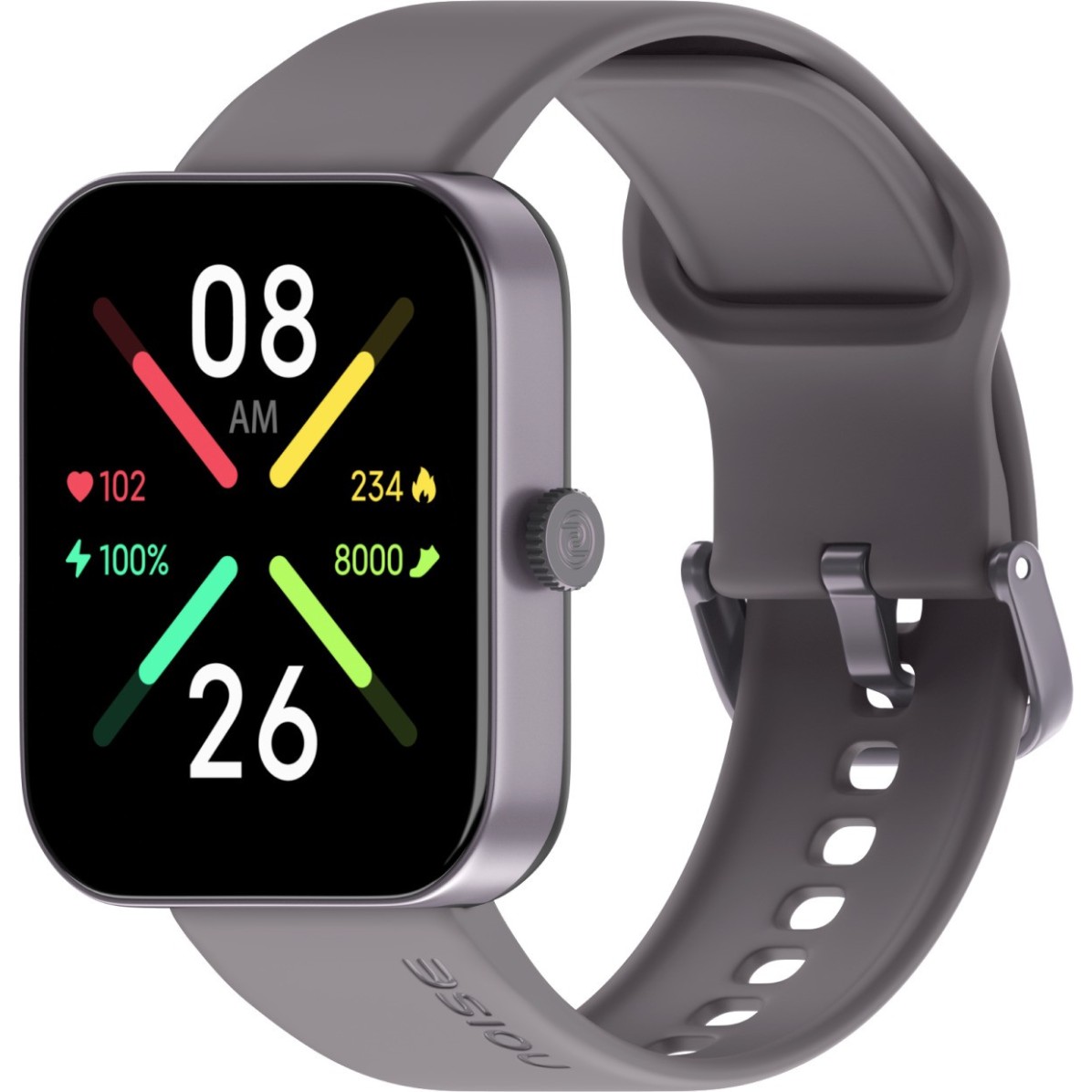 Noise ColorFit Caliber 2 with 1.83 Display Upto 12 Day Battery 60 Sports Mode Smartwatch Purple Strap