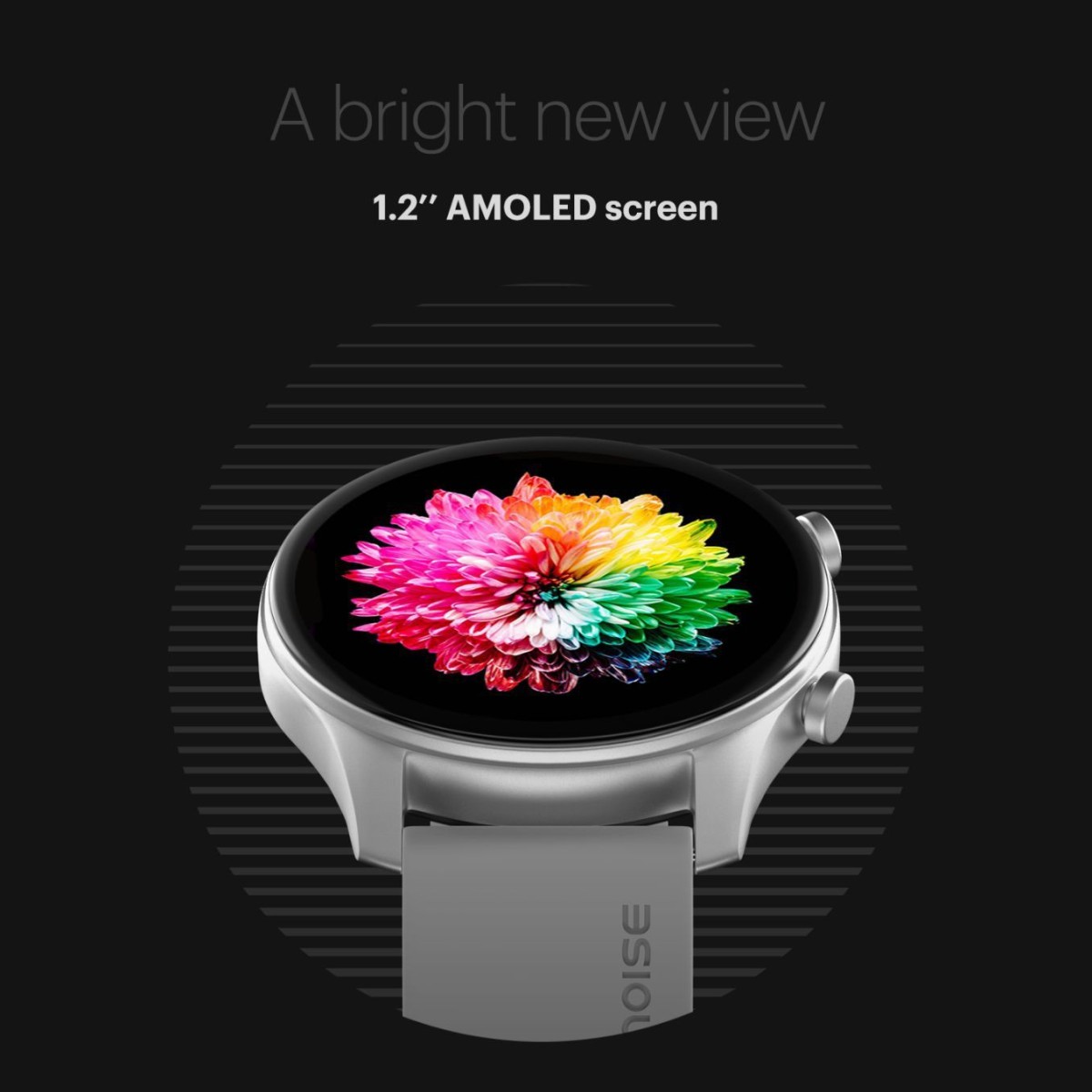 Noise Evolve 2 AMOLED with 42mm Dial Size Smartwatch (Grey Strap, Regular)