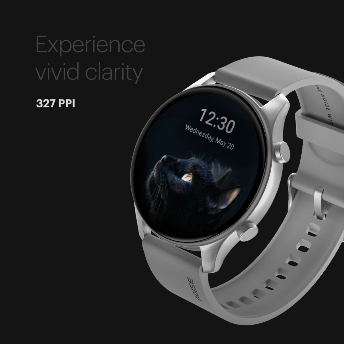 Noise Evolve 2 AMOLED with 42mm Dial Size Smartwatch (Grey Strap, Regular)