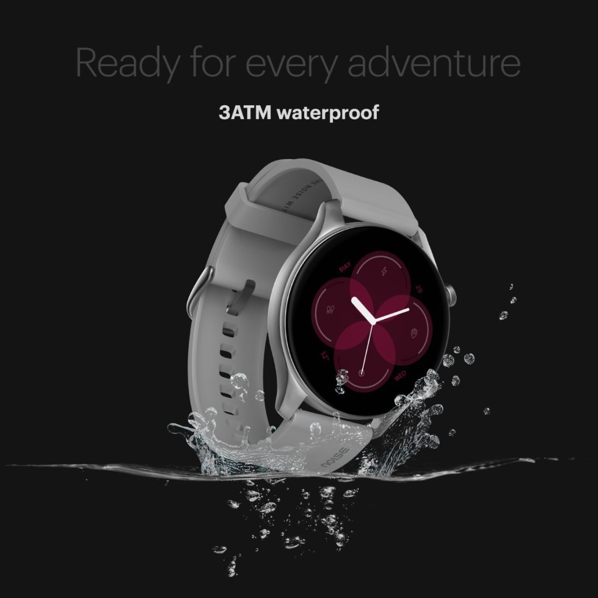 Noise Evolve 2 AMOLED with 42mm Dial Size Smartwatch (Grey Strap, Regular)