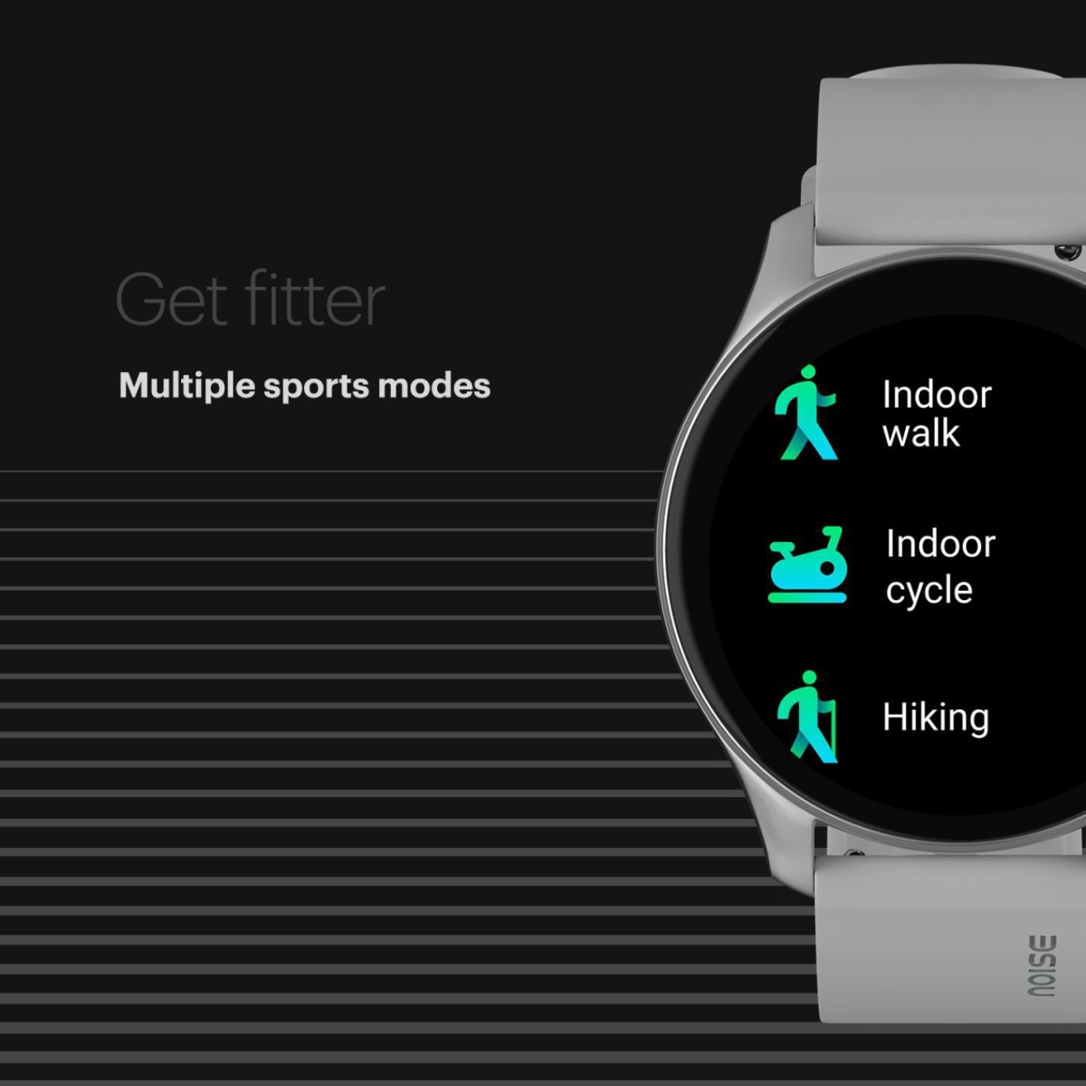 Noise Evolve 2 AMOLED with 42mm Dial Size Smartwatch (Grey Strap, Regular)