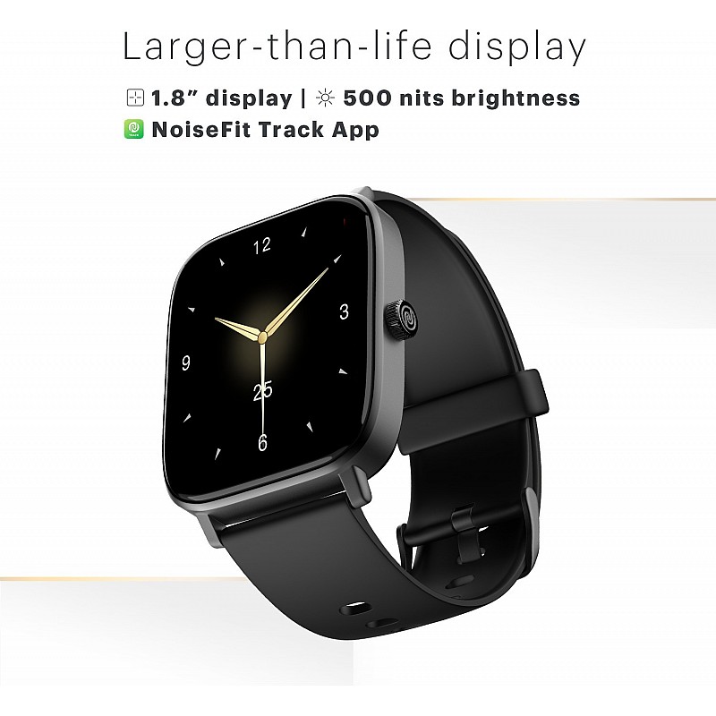 Noise Icon 2 Bluetooth Calling with 1.8 Display & 60 Sports Mode Smartwatch Black Strap