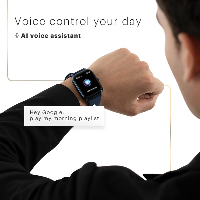 Noise Icon 2 Bluetooth Calling with 1.8 Display & 60 Sports Mode Smartwatch Black Strap