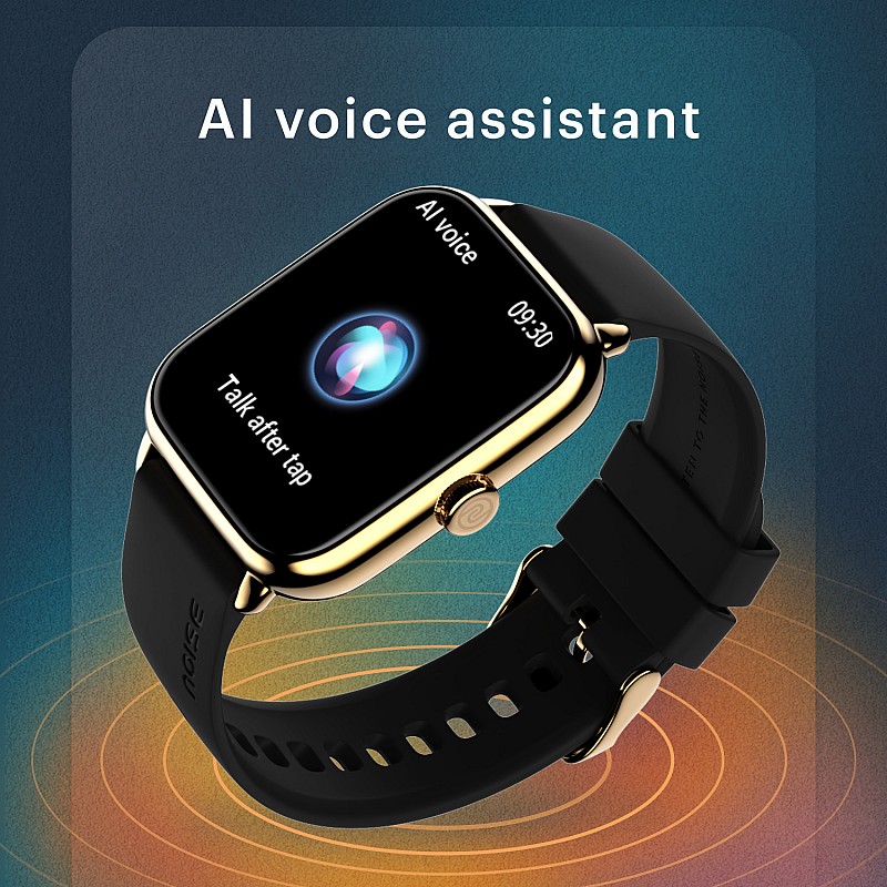 Noise Icon 3 Bluetooth Calling with 1.91" display, Metallic finish, AI Voice Assistant Smartwatch (Black Strap, Regular)