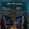 Noise Icon 3 Bluetooth Calling with 1.91" display, Metallic finish, AI Voice Assistant Smartwatch (Black Strap, Regular)