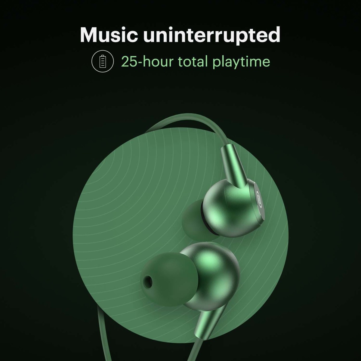 Noise Nerve Neckband with 25 Hours of Playtime, 10mm Driver, Instacharge, and IPX5 Bluetooth Headset   (Carbon Black)