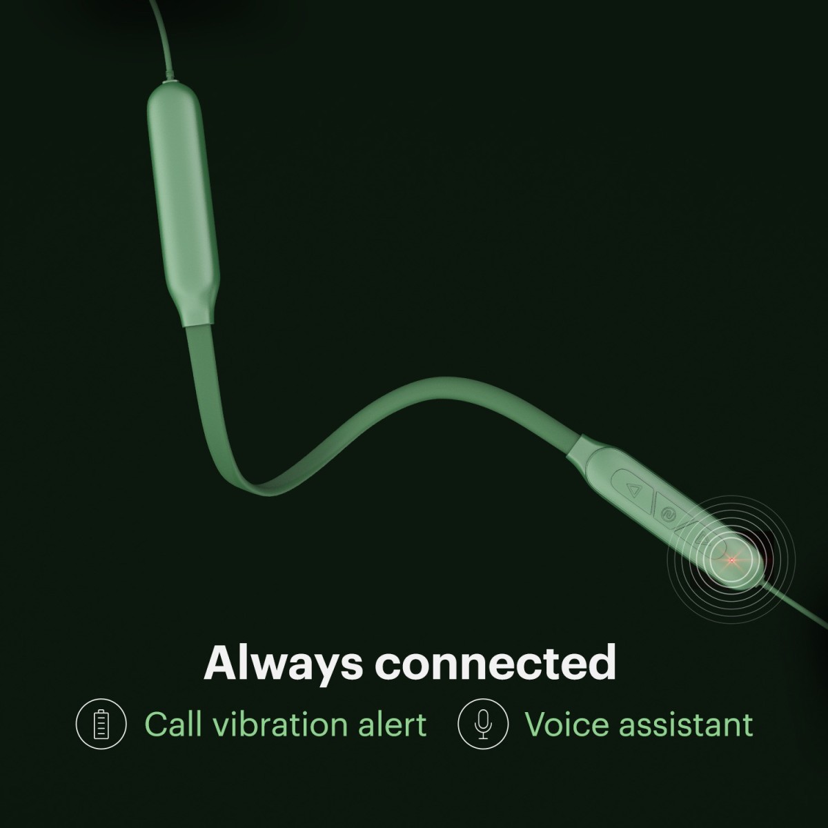 Noise Nerve Neckband with 25 Hours of Playtime, 10mm Driver, Instacharge, and IPX5 Bluetooth Headset   (Carbon Black)