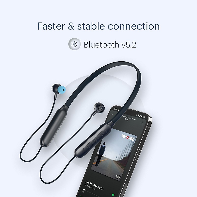 Noise Nerve Pro with upto 35hrs of playtime, ESR, Instacharge and Bluetooth v5.2 Bluetooth Headset   (Cyan Blue, In the Ear)