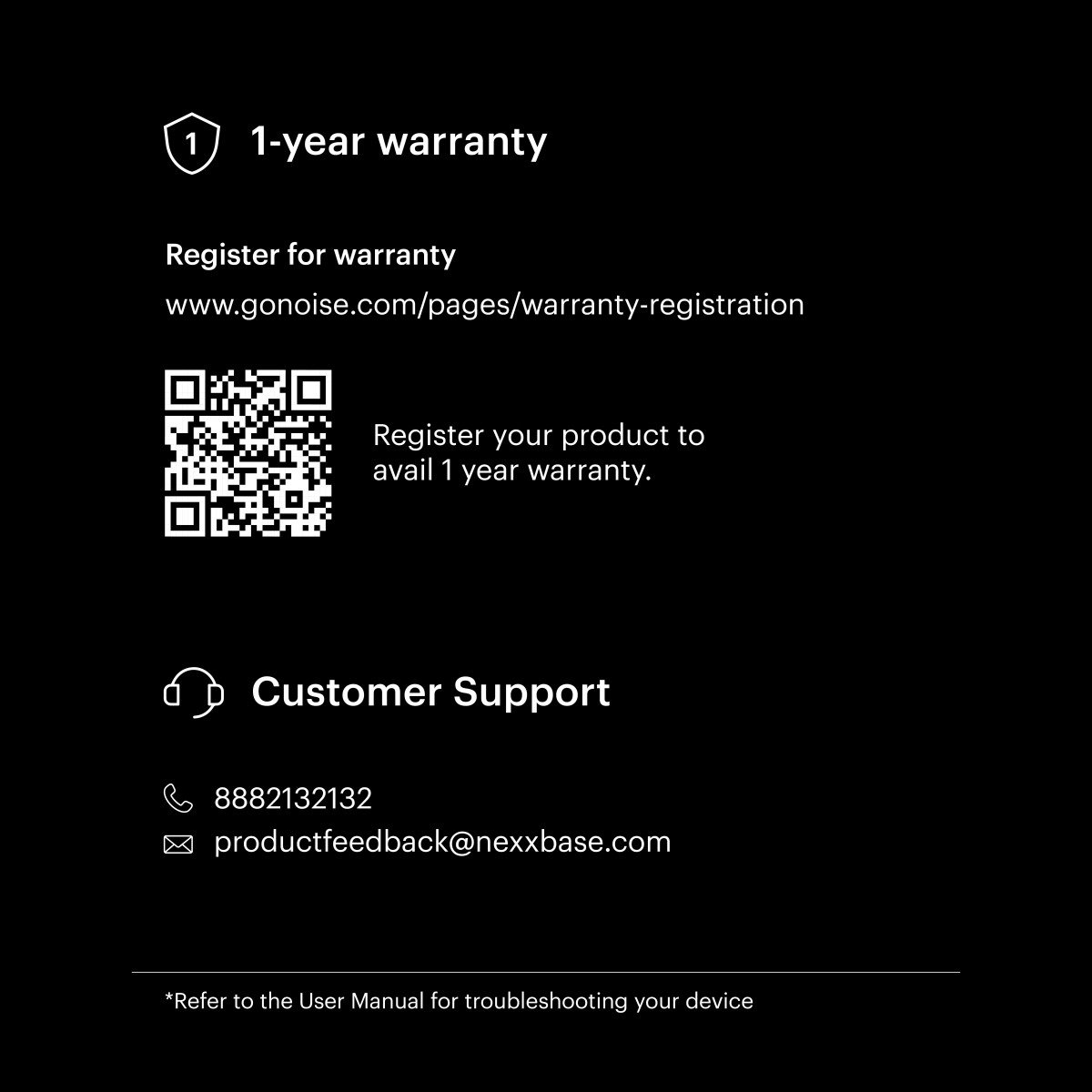 Noise One Wireless Bluetooth Headset (Soft Black, On the Ear)