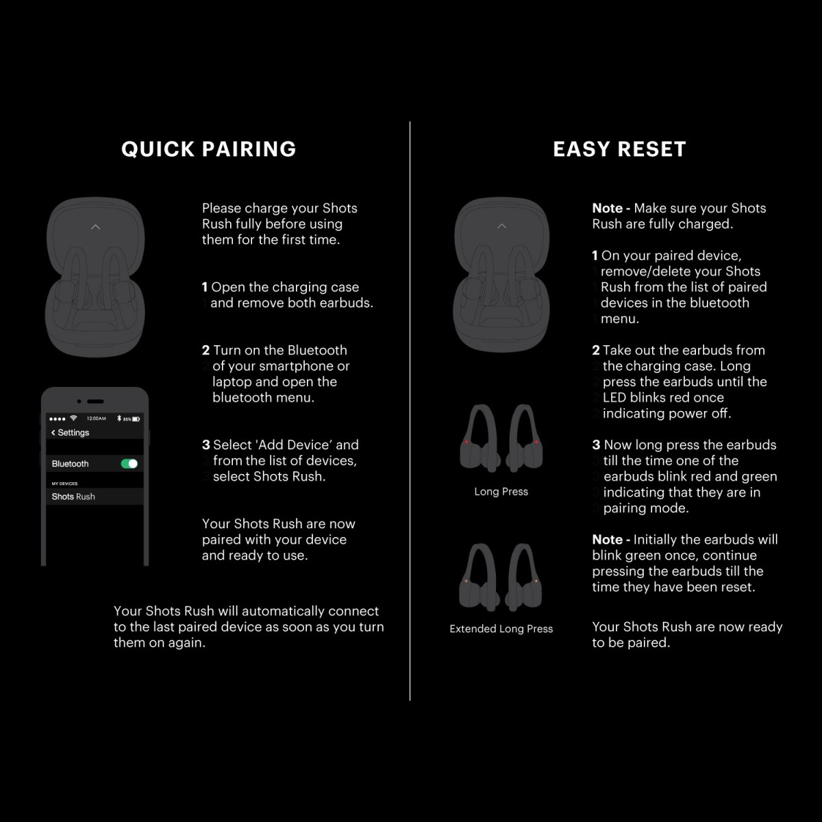 Noise Shots RUSH Truly Wireless Bluetooth Headset (Quick Silver, True Wireless)