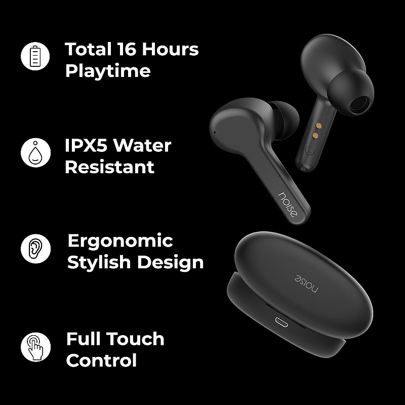 Noise Shots X-Buds Truly Wireless Bluetooth Headset Matte Black