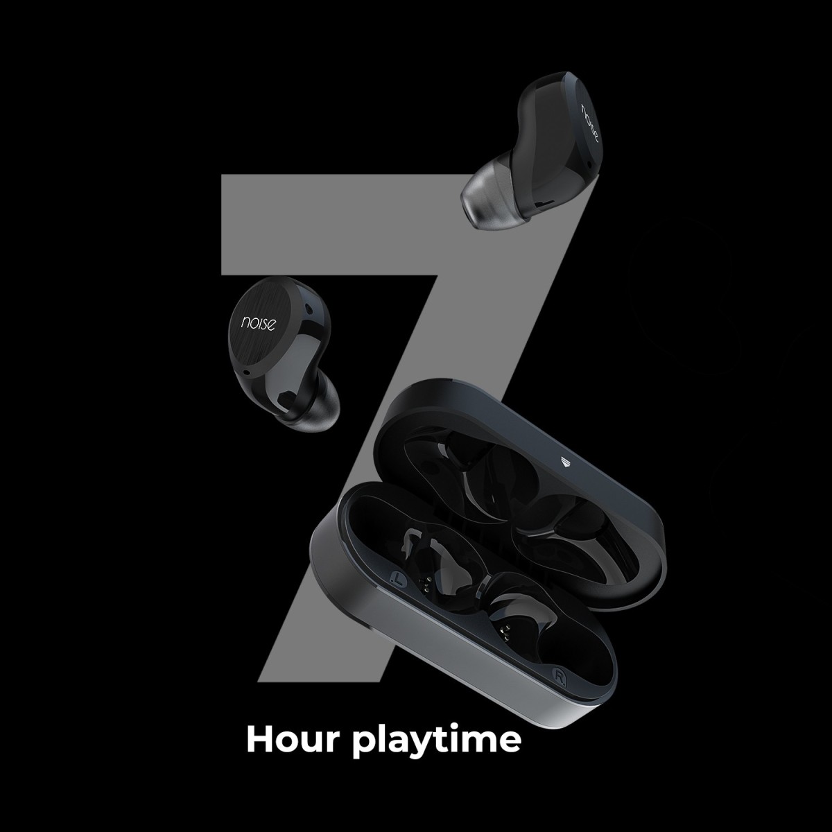 Noise Shots X1 Air True Wireless Bluetooth Headset  Graphite Grey True Wireless