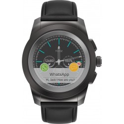 NoiseFit Fusion Hybrid Smartwatch (Black Strap, Free Size)