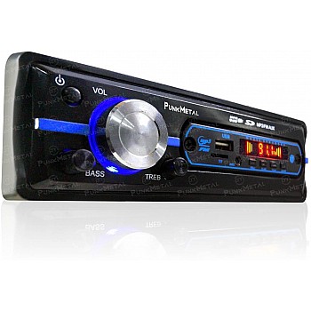 PunkMetal PM-2027-M BLUETOOTH/USB/SD/AUX/FM/MP3 UNIVERSAL Car Stereo   (Single Din)