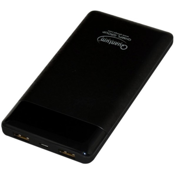 QUANTUM 10000 Power Bank (Black, Lithium Polymer) QUANTUM 10000 Power Bank (Black, Lithium Polymer)