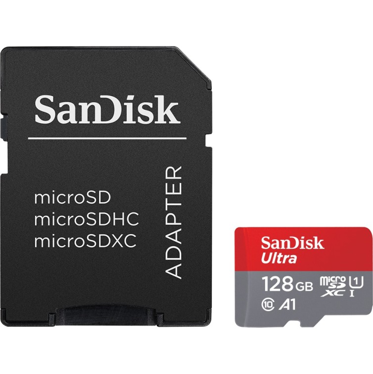 SanDisk Ultra 128 GB MicroSDXC Class 10 100 MB/s Memory Card (With Adapter) SanDisk Ultra 128 GB MicroSDXC Class 10 100 MB/s Memory Card (With Adapter)