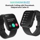 TAGG Verve Max Buzz 1.81inch High Res Display, Bluetooth Calling, Password Protection Smartwatch Black Strap