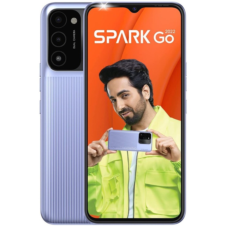 Tecno Spark Go 2022 (Iris Purple, 32 GB 2 GB RAM) Refurbished 