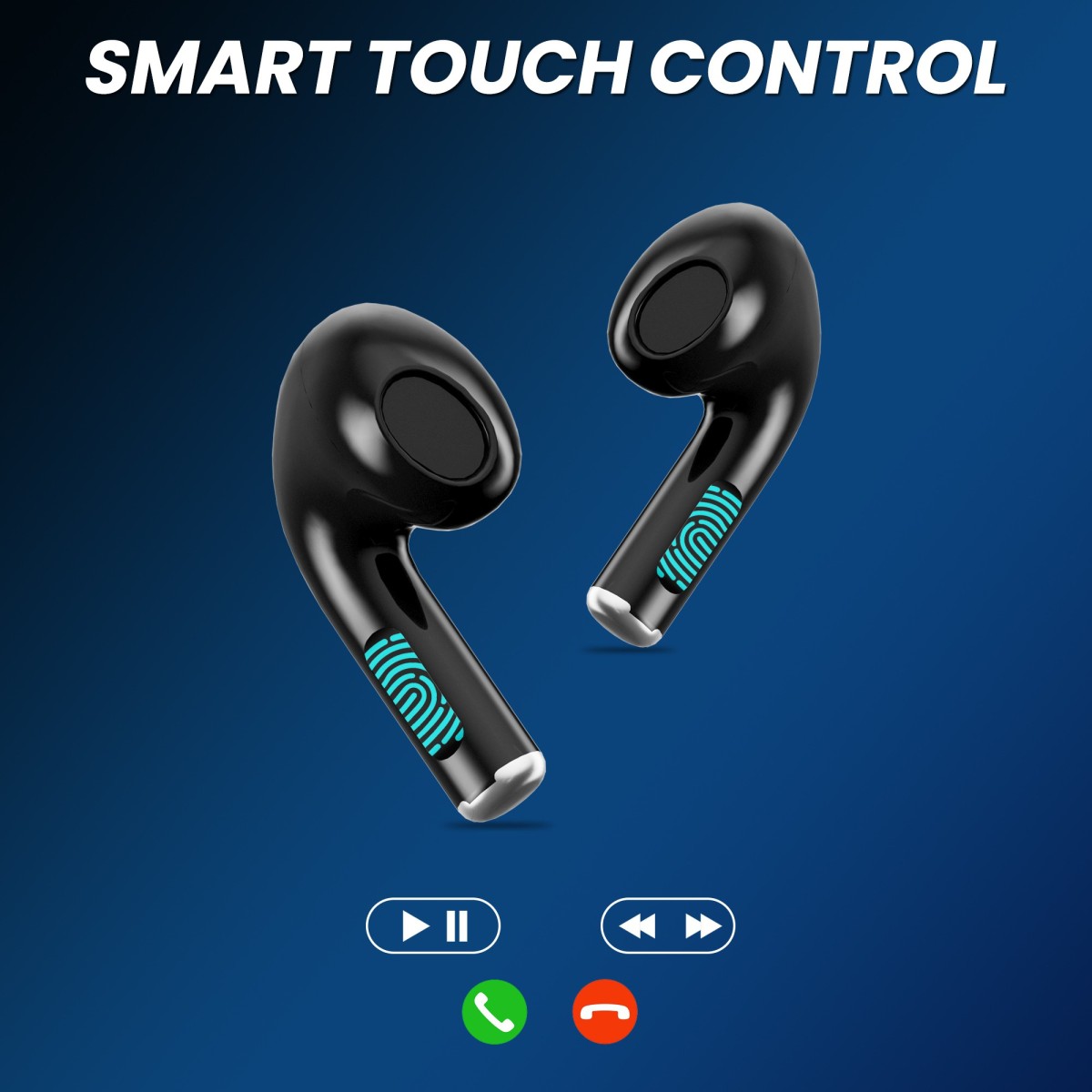 WeCool Moonwalk M3 True Wireless Bluetooth Earbuds with 30 Hrs Playtime and 13mm driver Bluetooth Headset   (Black, True Wireless)