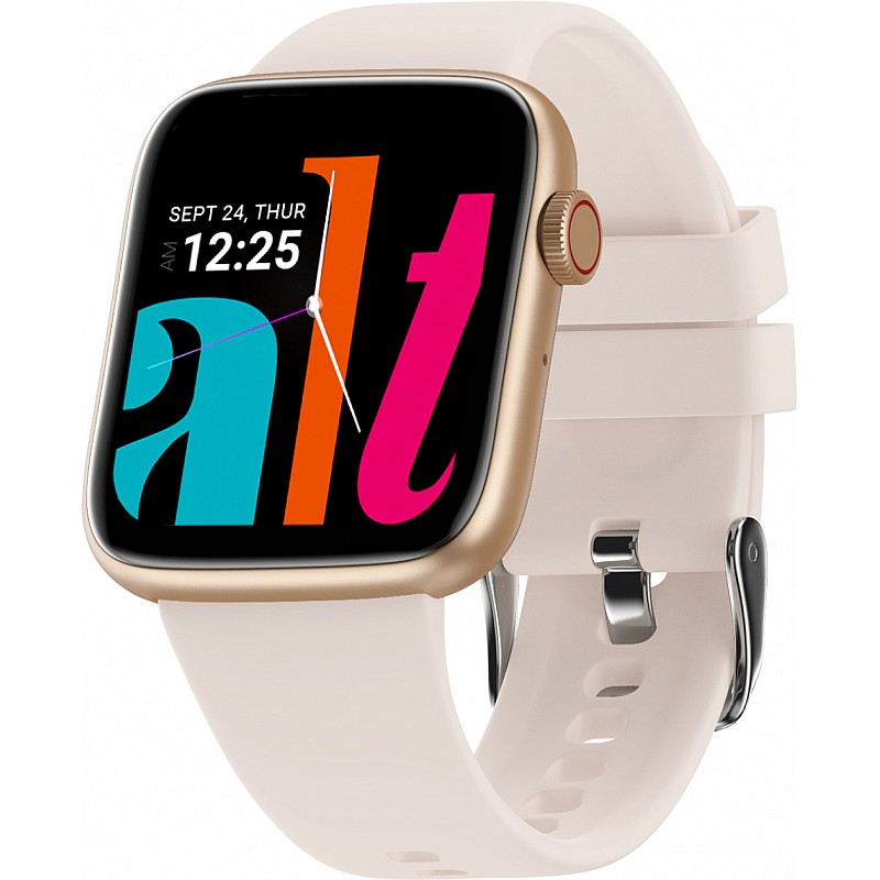 alt Lit, 1.85HD Display, Bt Calling, 7 day Battery, AI Voice Asst, Smartwatch (Salmon Pink Strap, Regular)