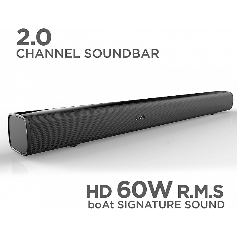 boAt AAVANTE BAR 1150 60 W Bluetooth Soundbar (Premium Black, 2.0 Channel)